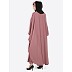 Pearl beaded Kaftan abaya- Mauve color